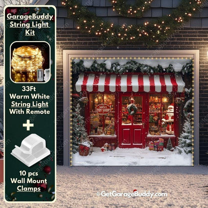 Santa's Toy Shop | Christmas Garage Door Cover