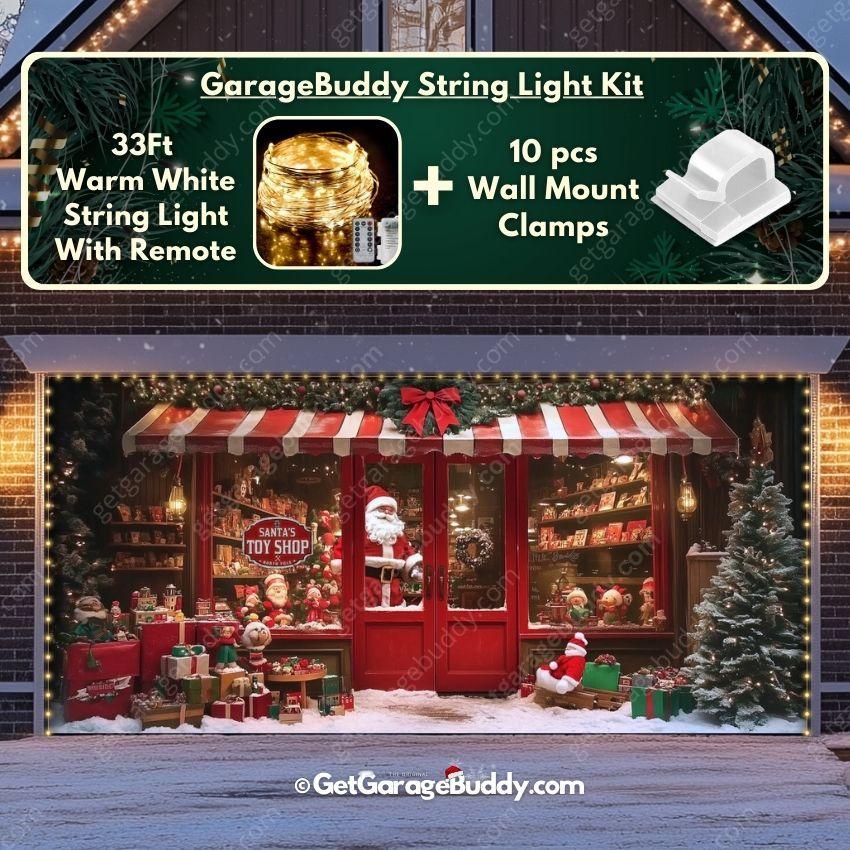 Santa's Toy Shop | Christmas Garage Door Cover