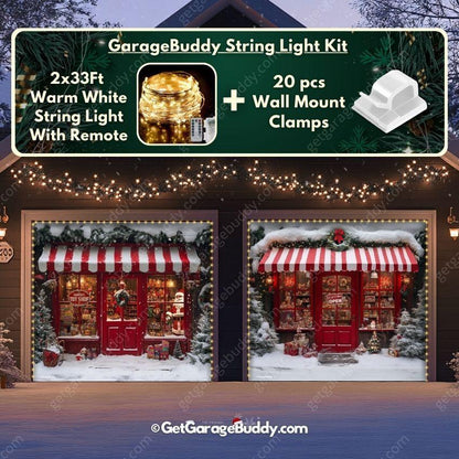 Santa's Toy Shop | Christmas Garage Door Cover