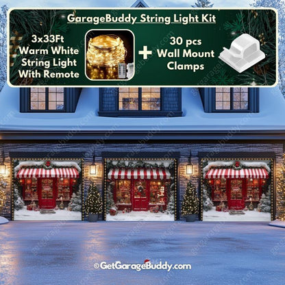 Santa's Toy Shop | Christmas Garage Door Cover