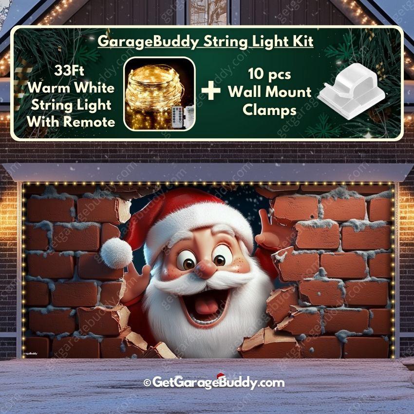 Santa's Surprise | Christmas Garage Door Cover