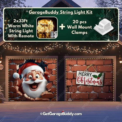 Santa's Surprise | Christmas Garage Door Cover