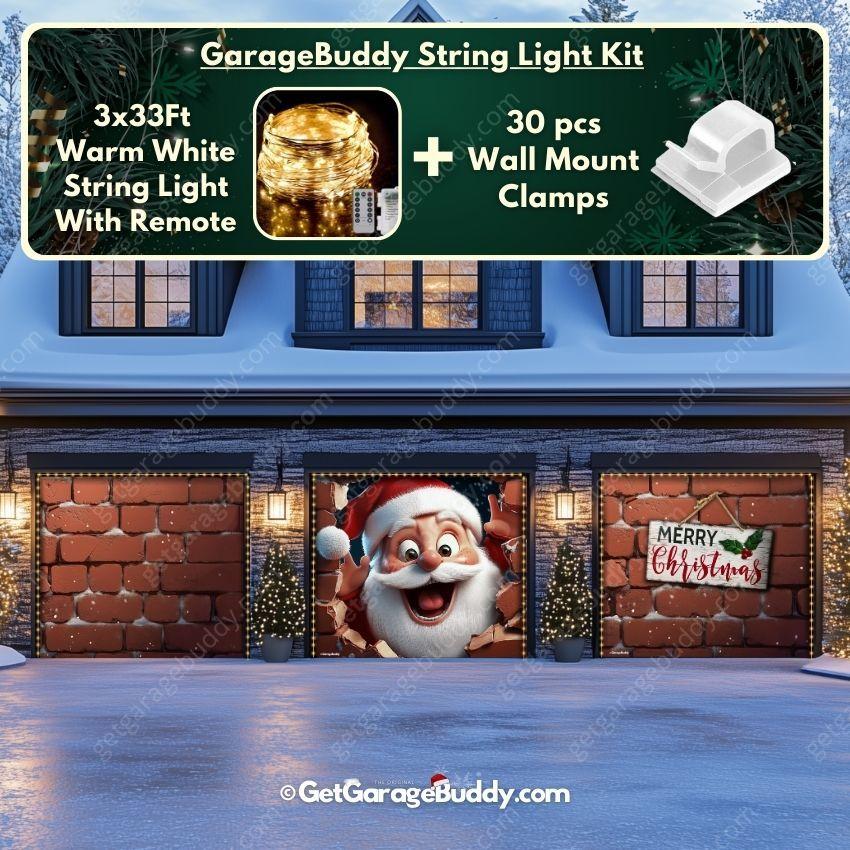 Santa's Surprise | Christmas Garage Door Cover